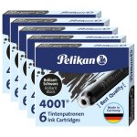 Pelikan lot de 5 etuis de 6 cartouches d'encre 4001 tp / 6 noir