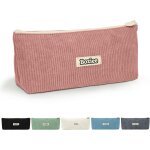 Pencil case trousses scolaires en velours ctel compartiment principal + filet intrieur - idal pour ...