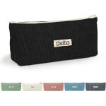 Pencil case trousses scolaires en velours ctel compartiment principal + filet intrieur - idal pour ...