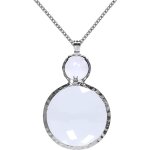 Pendentif loupe (transparent), longue cha�ne monocole lentille en verre loupe collier mama collier collier ...