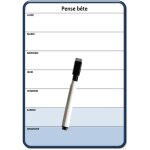 Pense b�te - planning frigo magn�tique effa�able 15x21 cm a5 + 1 marqueur effa�able magn�tique, planning ...