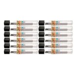 Pentel lot de 12 etuis de 12 mines hi - polymer super 0, 5 mm 2h