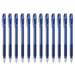 Pentel lot de 12 stylos bille a capuchon ifeel - it!, bleu