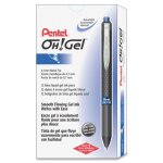 Pentel lot de 12 stylos roller a encre gel  oh! gel  bleu trac� de 0, 35 mm