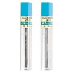 Pentel lot de 2 etuis de 12 mines hi - polymer super 0, 7 mm hb noir