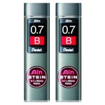 Pentel lot de 2 etuis de 40 mines 0, 7 mm ain stein c277 dureté b Pentel lot de 2 etuis de 40 mines 0, 7 mm ain stein c277 dureté b