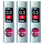 Pentel lot de 3 etuis de 15 mines 0, 3 mm ain stein c273 dureté b Pentel lot de 3 etuis de 15 mines 0, 3 mm ain stein c273 dureté b