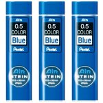 Pentel lot de 3 etuis de 20 mines de couleur ain stein 0, 5mm bleu