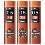 Pentel lot de 3 etuis de 40 mines 0, 5 mm ain stein c275 duret� 3b