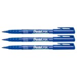 Pentel lot de 3 marqueurs permanent green - label nms50, bleu