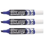 Pentel lot de 3 marqueurs tableau blanc maxiflo mwl - 6 pointe biseaut�e large bleu