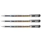 Pentel lot de 3 stylos roller encre gel bn15 0, 8 mm spcial textile noir