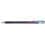 Pentel lot de 3 stylos roller hybride encre gel  dual pen , violet / turquoise