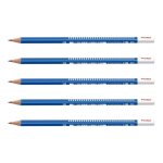 Pentel lot de 5 crayons graphite en bois de cèdre corps triangulaire mine collée hb Pentel lot de 5 crayons graphite en bois de cèdre corps triangulaire mine collée hb