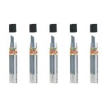Pentel lot de 5 etuis de 12 mines hi - polymer super 0, 5 mm 2b
