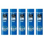 Pentel lot de 5 etuis de 20 mines de couleur ain stein 0, 5mm bleu