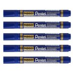 Pentel lot de 5 marqueurs permanent marker n860 pointe biseaut�e 2 - 4mm bleu