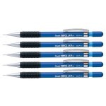Pentel lot de 5 porte - mines hi - graph corps bleu avec grip pointe 0, 7mm