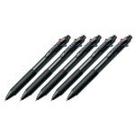 Pentel lot de 5 stylos bille rtractable 4 couleurs vicuna c4 clip noir