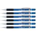 Pentel lot de 6 porte - mines hi - graph corps bleu avec grip pointe 0, 7mm