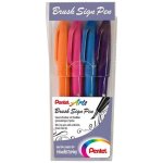 Pentel arts etui de 4 stylos feutre brush sign pen