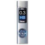 Pentel c273 - hb lot de 12 etuis de 15 mines pour porte - mines 0, 3mm