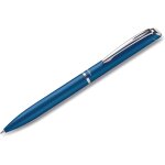 Pentel coffret roller encre gel r�tractable bl2007, corps fin m�tal bleu ciel, encre noire