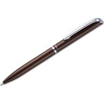 Pentel coffret roller encre gel r�tractable bl2007, corps fin m�tal marron, encre noire