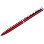 Pentel coffret roller encre gel r�tractable bl2007, corps fin m�tal rouge, encre noire