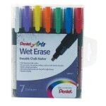 Pentel - marqueur craie - pochette de 7 couleurs assorties (import royaume uni)