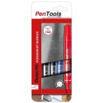Pentel marqueur permanent n50, pointe ogive, etui de 4