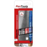 Pentel marqueur permanent n60, pointe biseaute, etui de 4