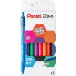 Pentel pochette de 8 stylos bille r�tractables izee, bx470