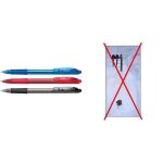 Pentel stylo a bille r�tractable bk417, rouge