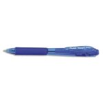Pentel stylo bille wow r�tractable, pointe large, grip caoutchouc, encre bleue