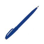 Pentel stylo feutre pointe en nylon largeur de trait 0, 8 mm encre bleue sign pen s520