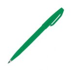 Pentel stylo feutre pointe en nylon largeur de trait 0, 8 mm encre verte sign pen s520