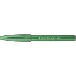 Pentel stylo feutre sign pen ses15, vert pointe de pinceau flexible