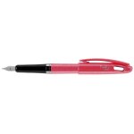 Pentel stylo plume tradio, corps paillet� rouge, encre bleue