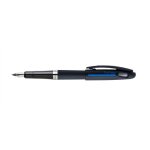 Pentel stylo plume tradio, corps sport chic noir / bande bleue, encre bleue