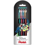 Pentel stylo roller a encre gel hybrid  dual pen , etui de 4