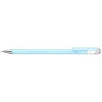Pentel stylo roller a encre gel hybrid milky, bleu pastel