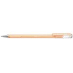 Pentel stylo roller a encre gel hybrid milky, orange pastel