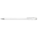 Pentel stylo roller a encre gel hybrid milky pastel blanc