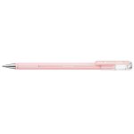 Pentel stylo roller a encre gel hybrid milky, rose pastel
