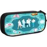 Personnel hospitalier d'infographie de m�decine de trousse a crayons, porte - stylo de grande capacit� ...