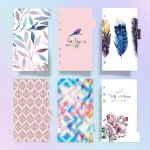 Pétales de géométrie pour carnet de notes, diviseurs d'index en spirale a6, accessoires de planificateur ... Pétales de géométrie pour carnet de notes, diviseurs d'index en spirale a6, accessoires de planificateur ...