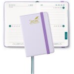 Petit agenda 2026 de poche 12 x 8 cm bi - journalier 2 jours par page, agenda 2026 semainier avec couverture ...