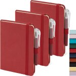 Petit carnet de notes en cuir avec stylo pour ecrire pour femme, mini poche ligne, carnet d'adresses, ...
