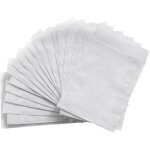 Petits sachets papier blanc, 25 pices: mini sachet plat avec rabat, sachet cadeau graines, bonbons, ...